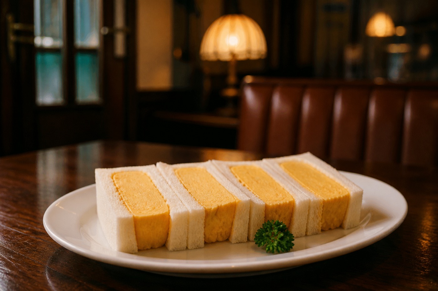厚焼き玉子を挟んだ純喫茶のたまごサンド